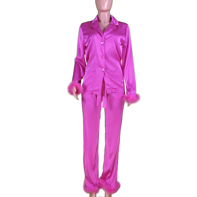 Girly Girl Satin Pants Set - NawdeX