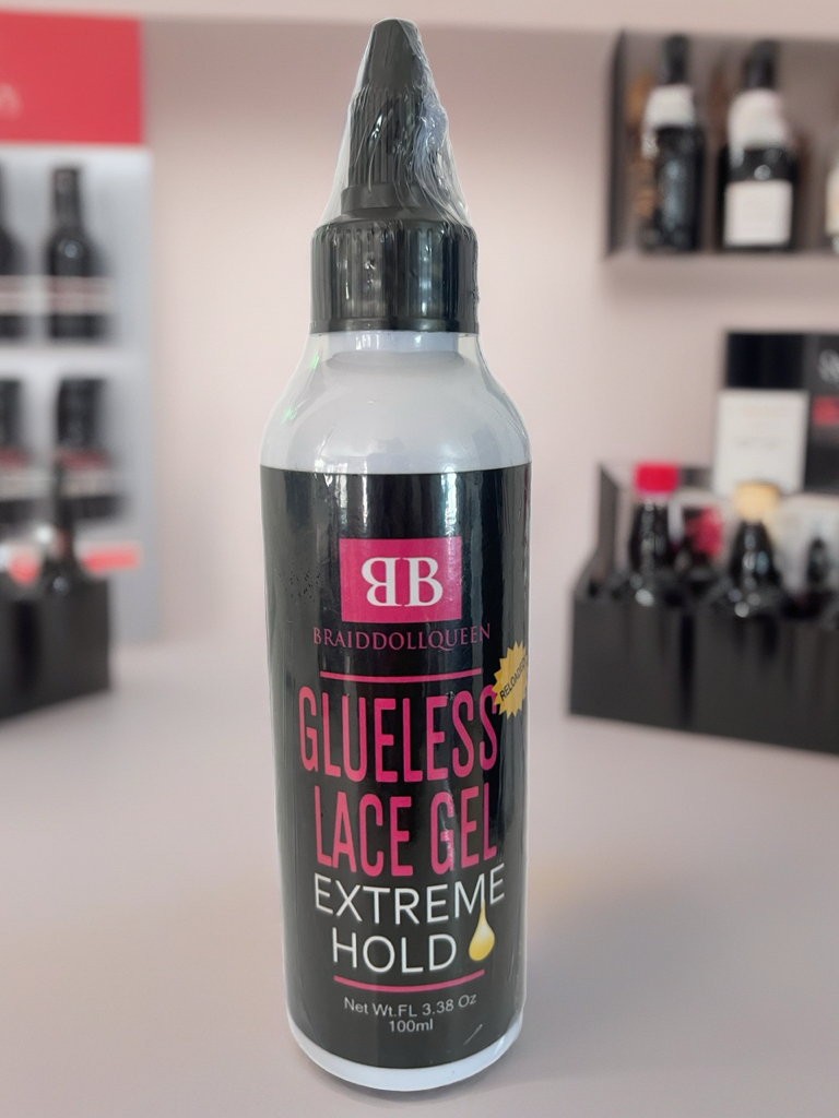 Slay without the spray!
BraiddollQueen Glueless Lace Gel – Extreme Hold