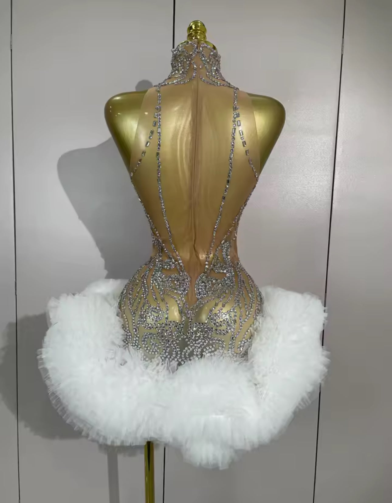 Luxury Geo Diamond Mini Dress