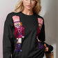 Double Take Full Size Nutcracker Sequin Long Sleeve Sweater - NawdeX
