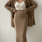 Pocketed Long Sleeve Cardigan and Skirt Sweater Set - NawdeX