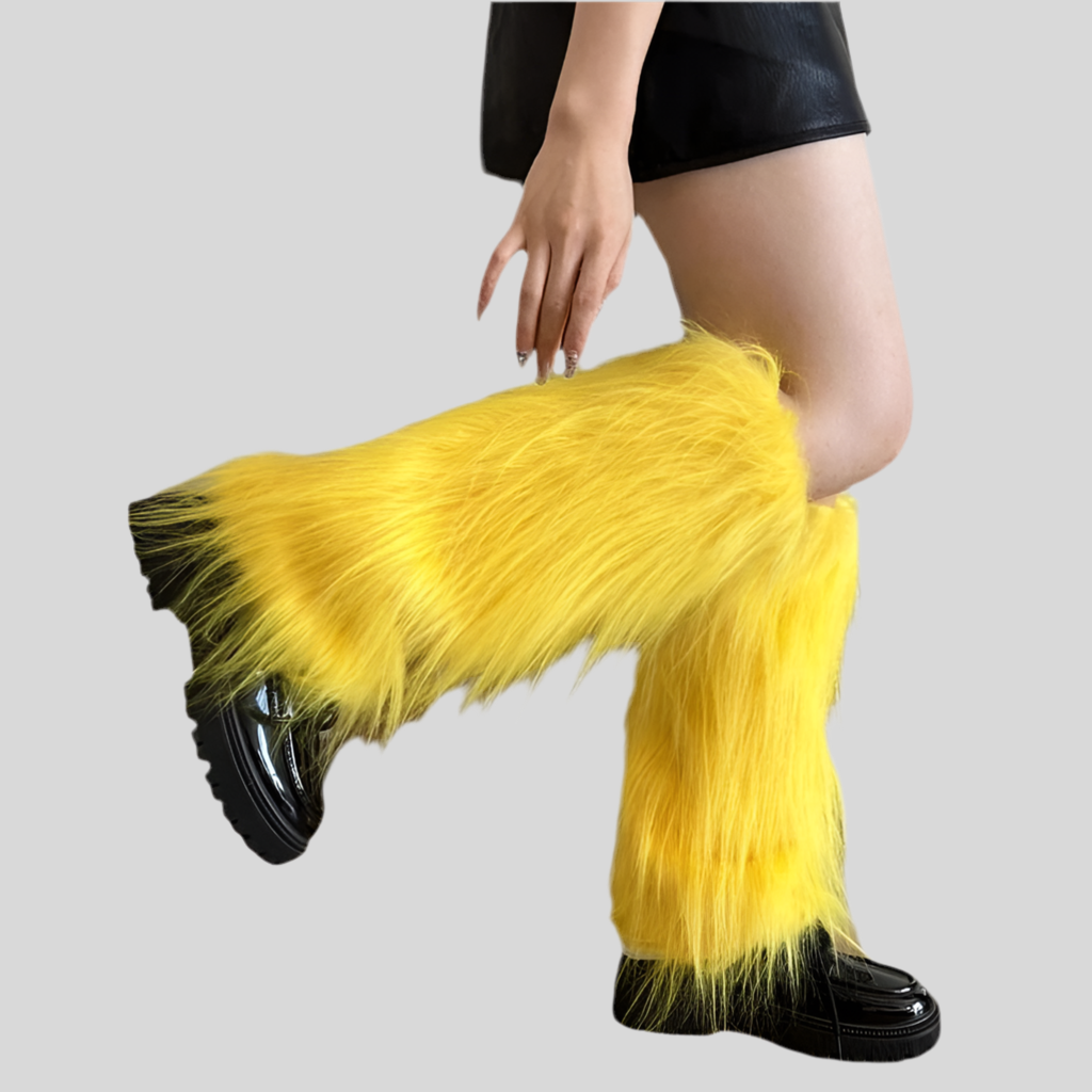 Furry Leg Warmers /Mardi Gras