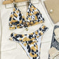 Animal Print Halter Neck Bikini Set - NawdeX