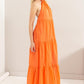Halter Neck Cover Up Maxi Dress - NawdeX