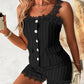 Suspenders Lace-collared Blouse Shorts Suit - NawdeX
