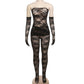 Women's Fashion Lace Tube Top High Waist Tight Body Stocking Long Pants Suit - NawdeX