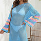 Openwork Contrast Long Sleeve Cover-Up - NawdeX