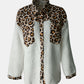 Fuzzy Button Up Long Sleeve Jacket - NawdeX