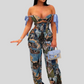 Short Oil Painting Printed Crop Set - NawdeX