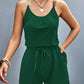 Scoop Neck Romper with Pockets - NawdeX