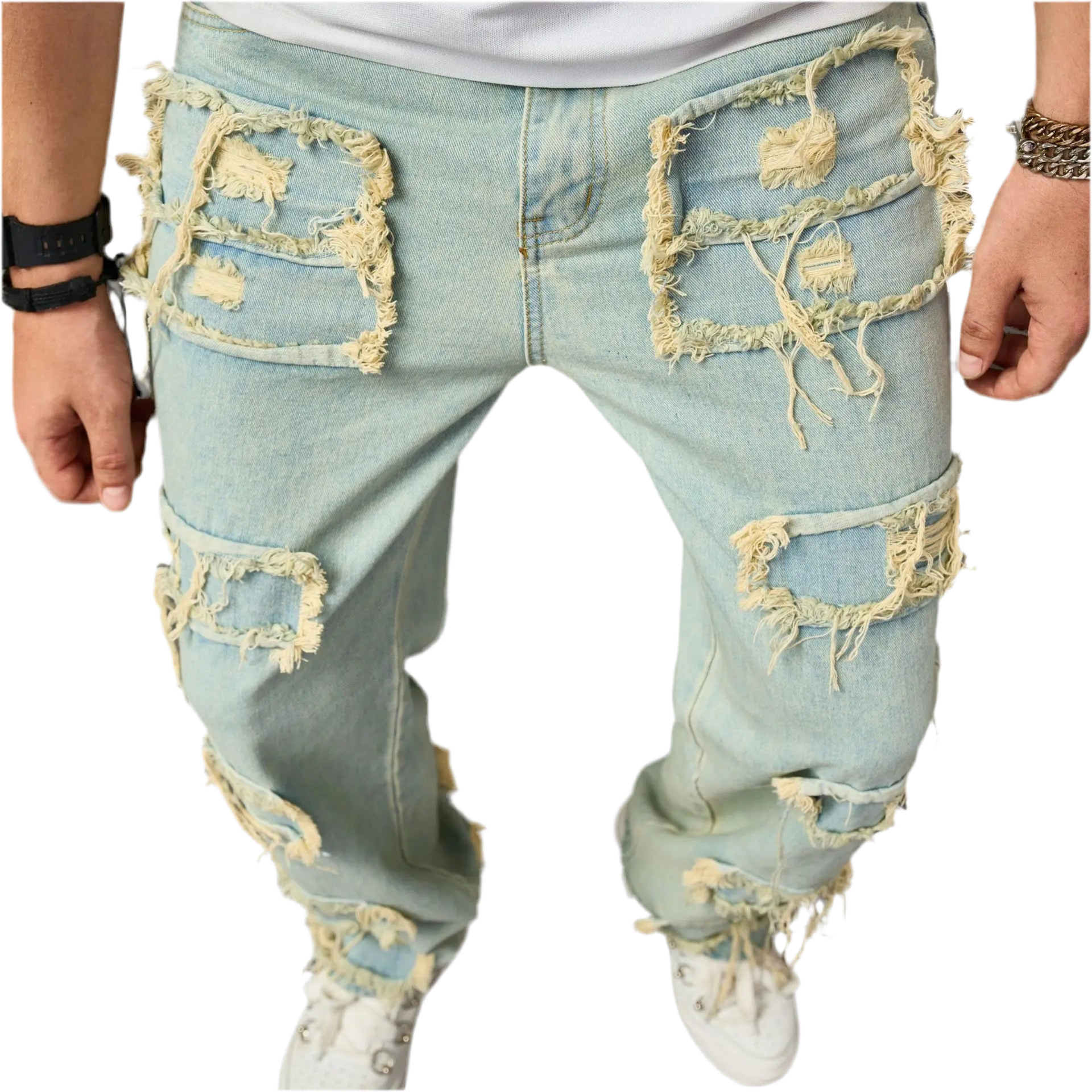 American Retro Ripped Jeans