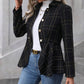 Ruffle Hem Collared Blazer - NawdeX