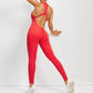 Zippered Yoga Fitness Jumpsuit Sleeveless Tummy Control Stretch Shapewear - NawdeX