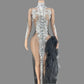 Sparkly Silver Sequins Evening Dress - NawdeX