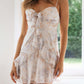 Tied Printed Sweetheart Neck Cami Dress - NawdeX