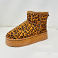 WILD DIVA Thermal Furry Leopard Platform Booties - NawdeX