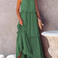 Ruffled Sleeveless Maxi Dress with Pockets - NawdeX