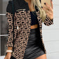 Printed Button Up Zip Detail Shacket - NawdeX