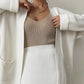 Pocketed Long Sleeve Cardigan and Skirt Sweater Set - NawdeX