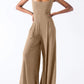 Square Neck Wide Strap Jumpsuit - NawdeX