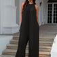 Double Take Full Size Tie Back Cutout Sleeveless Jumpsuit - NawdeX