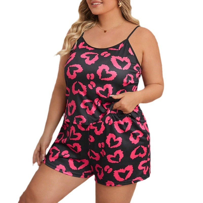 Plus Size Heart Lounge Set