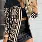 Printed Button Up Zip Detail Shacket - NawdeX