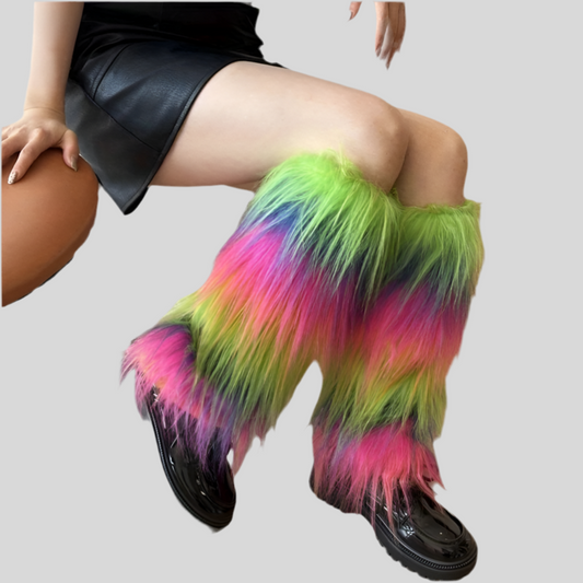 Furry Leg Warmers /Mardi Gras