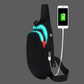 Men Anti Theft USB Rechargeable Luminous Shark Crossbody Bag - NawdeX