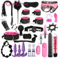 BDSM Kits Adults Sex Toys For Women Men Handcuffs Nipple Clamps Whip Spanking Sex Metal Anal Plug Vibrator Butt Bdsm Bondage Set - NawdeX