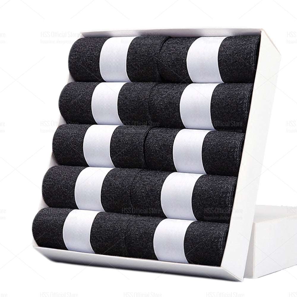 Brand Business Men 100% Cotton Socks New Style Black Casual Socks Soft Breathable Summer Winter Long Socks Plus Size (7-14) - NawdeX