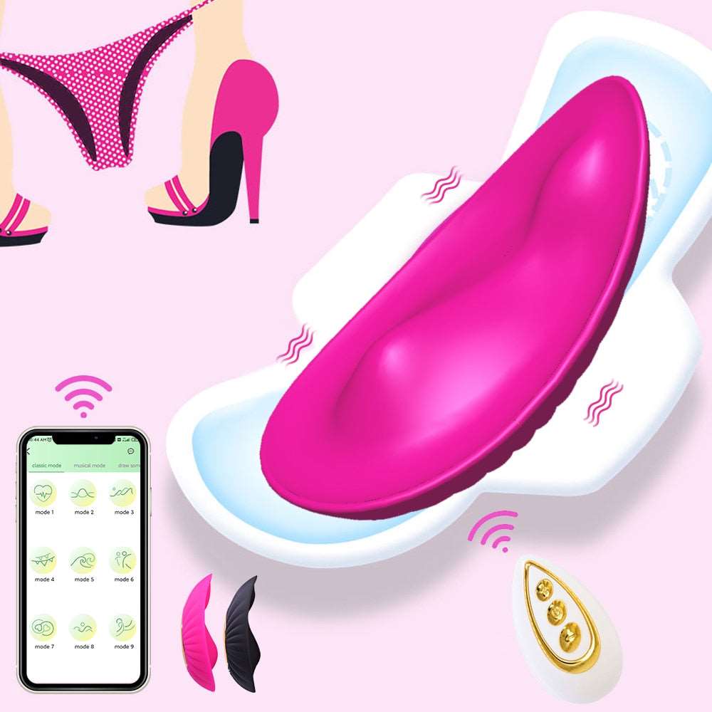 Butterfly Wearable Vibrator Wireless APP Remote Panties Dildo Vibrator for Women Clitoral Stimulator Massage Erotic Sex Toys - NawdeX