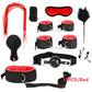 BDSM Kits Adults Sex Toys For Women Men Handcuffs Nipple Clamps Whip Spanking Sex Metal Anal Plug Vibrator Butt Bdsm Bondage Set - NawdeX