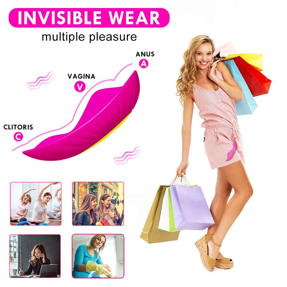 Butterfly Wearable Vibrator Wireless APP Remote Panties Dildo Vibrator for Women Clitoral Stimulator Massage Erotic Sex Toys