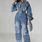 Denim Diva Cargo Jumpsuit