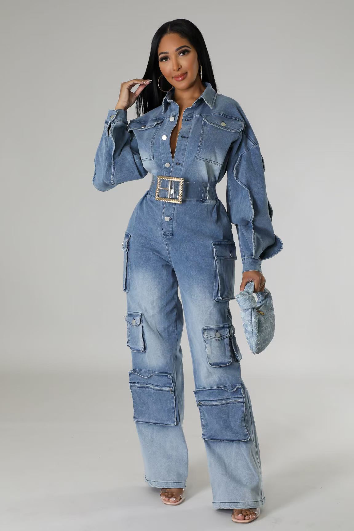 Denim Diva Cargo Jumpsuit