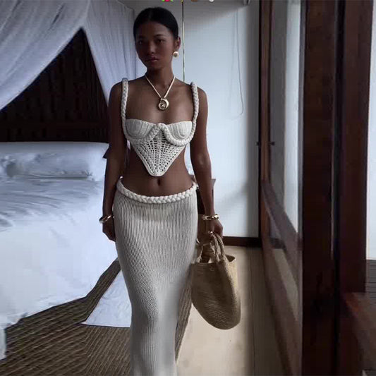 Knit Chic Maxi Skirt Set