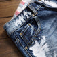 Graffiti Embroidered locking Jeans - NawdeX
