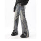 Men's Frayed Stitching Jeans