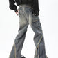 Men's Frayed Stitching Jeans