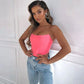 Sexy Backless Midriff Slim Strapless Women Backless Bare Midriff Slim Fit Tube Top Women - NawdeX