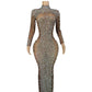 Women's Rhinestone Dress Tight Ball Gown - NawdeX