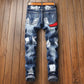 Graffiti Embroidered locking Jeans - NawdeX