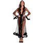 Bridal Bathrobe Women's Nightgowns Fur Wedding Bathrobe Feather Translucent Lace Long Robes For Women Mesh Dress Solid Sleepwear - NawdeX