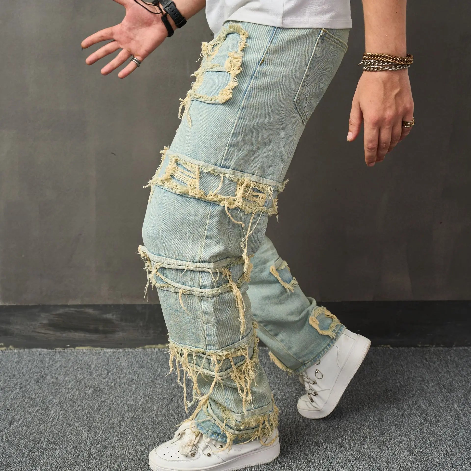 American Retro Ripped Jeans