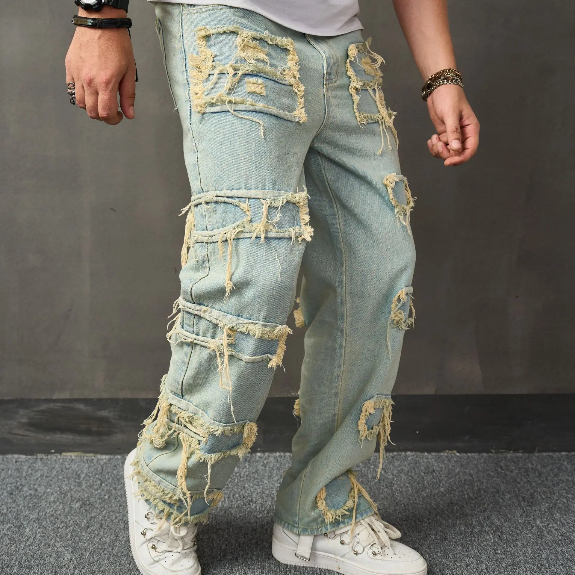 American Retro Ripped Jeans