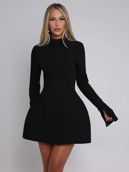 Zion Long Sleeve Backless Sexy Mini Dress