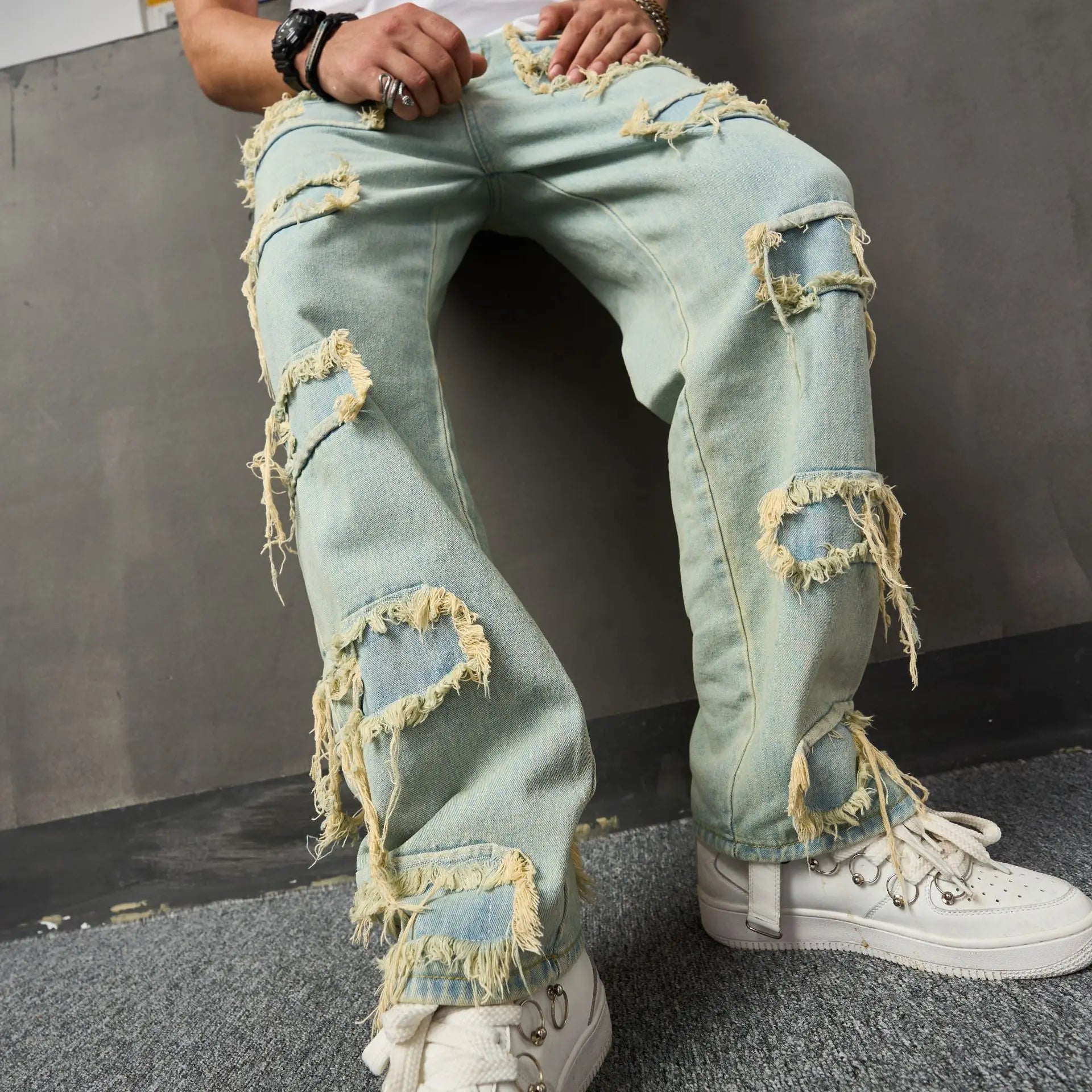 American Retro Ripped Jeans