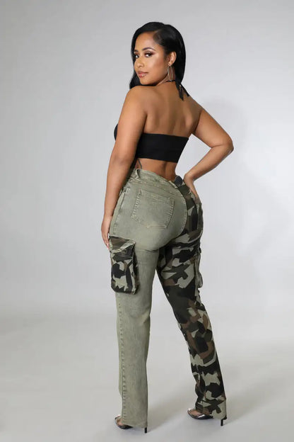 Camouflage  Trousers Jeans