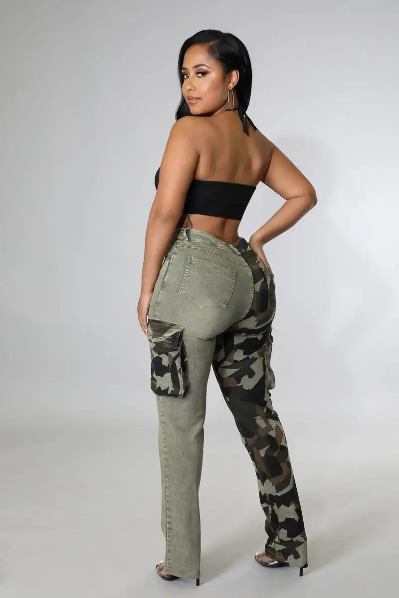 Camouflage  Trousers Jeans